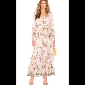 MISA Ahreana Dress in Pink Paisley